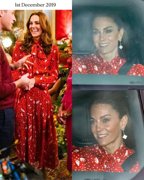 پیراهن قرمز کیت میدلتون