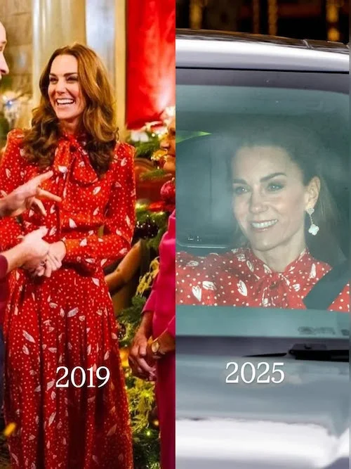 پیراهن قرمز کیت میدلتون