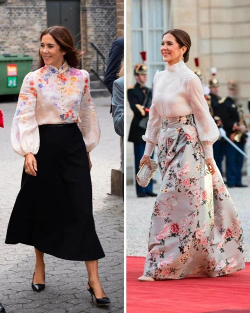 بلوز و دامن‌های ملکه مری دانمارک