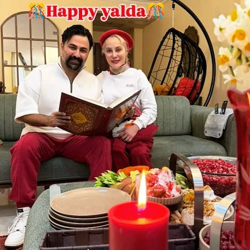 آرام و بابک در شب یلدا