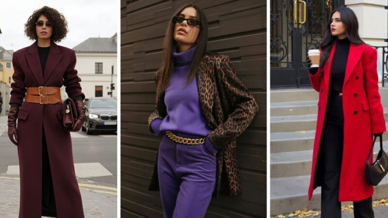 ۱۵ استایل زمستانی با رنگ‌های جیغ که یخ روزهای سرد را آب می‌کند!