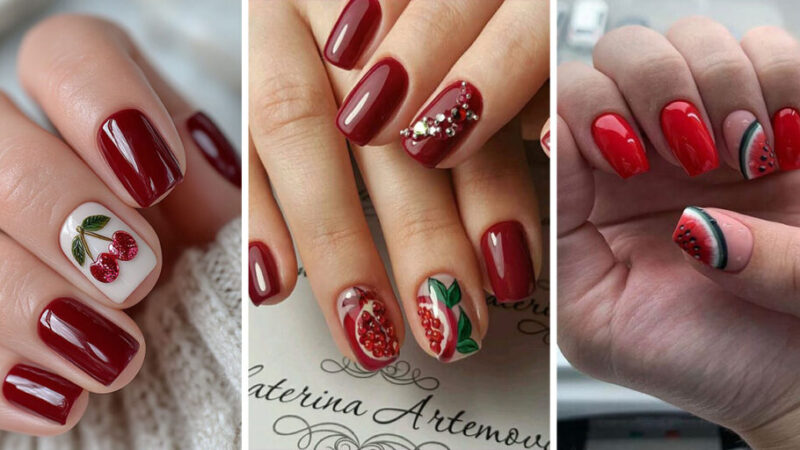 ۲۳ طرح ناخن یلدایی که همه را مات و مبهوت می‌کند!