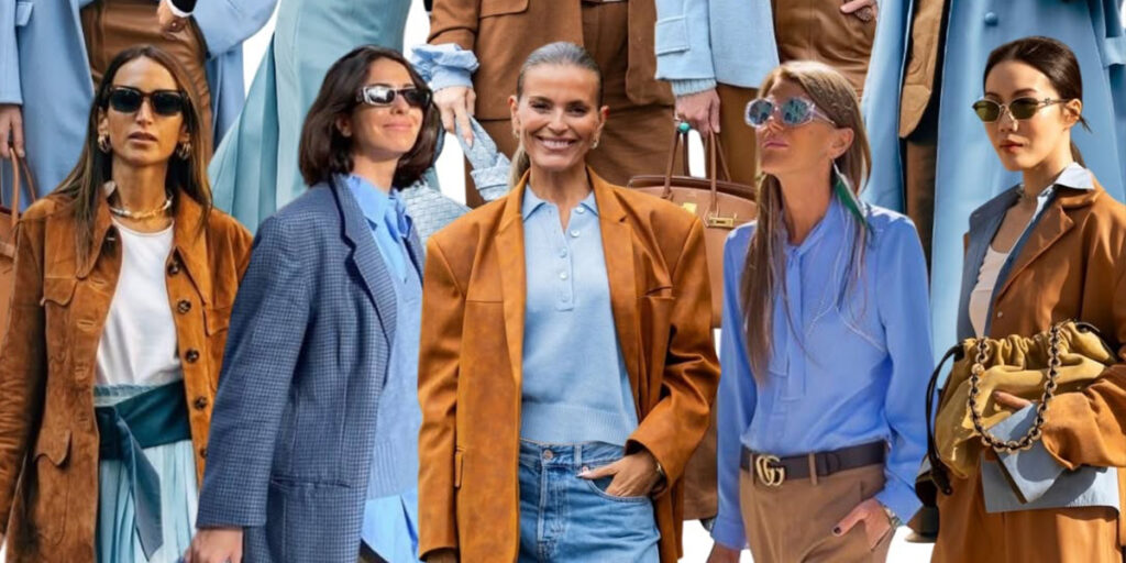 راز جذابیت پاییزی با ترکیب رنگ آبی و شتری که باید امتحان کنید!