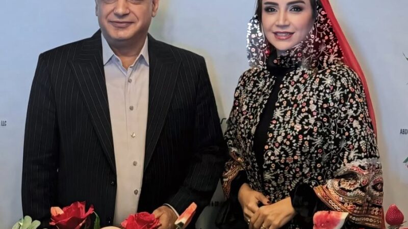 چیدمان خیره‌کننده شب یلدای شبنم قلی‌خانی در دبی با حضور رشید کاکاوند؛ جشنی متفاوت و لوکس!