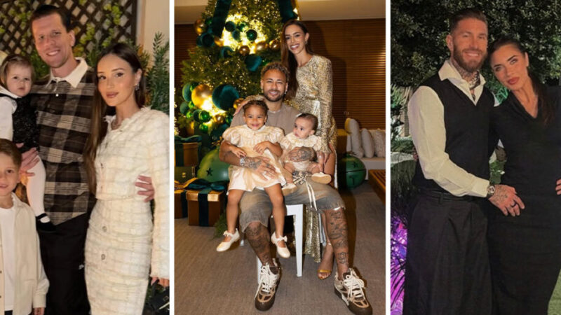 ستاره‌های فوتبال با استایل‌های جادویی کریسمس کنار خانواده‌هایشان درخشیدند!