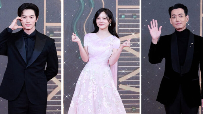 ستاره‌های کره‌ای در فرش قرمز MBC با لباس‌های خیره‌کننده؛ شب درخشان جوایز تلویزیونی!