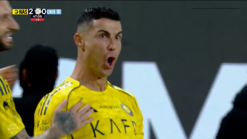 دبل رونالدو گل 956؛ گل دوم النصر به الاخدود