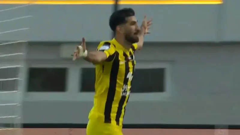 گل اول الاتحاد کلبا به الجزیره امارات شهریار مغانلو