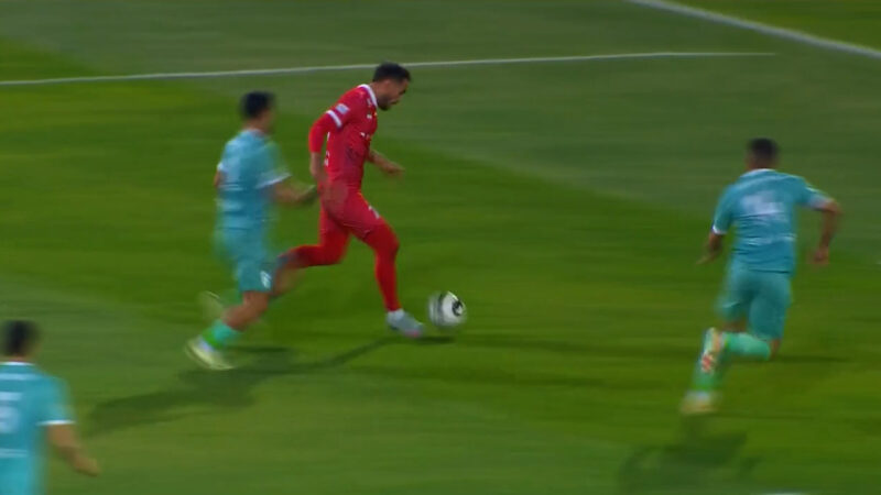 گل اول پرسپولیس به پیکان (اوستون اورونوف) 