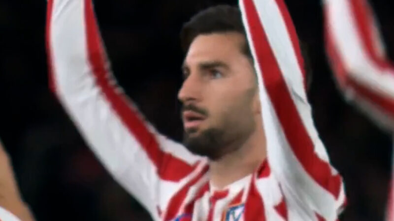 گل اول اتلتیکومادرید به بارسلونا الکس بائنا