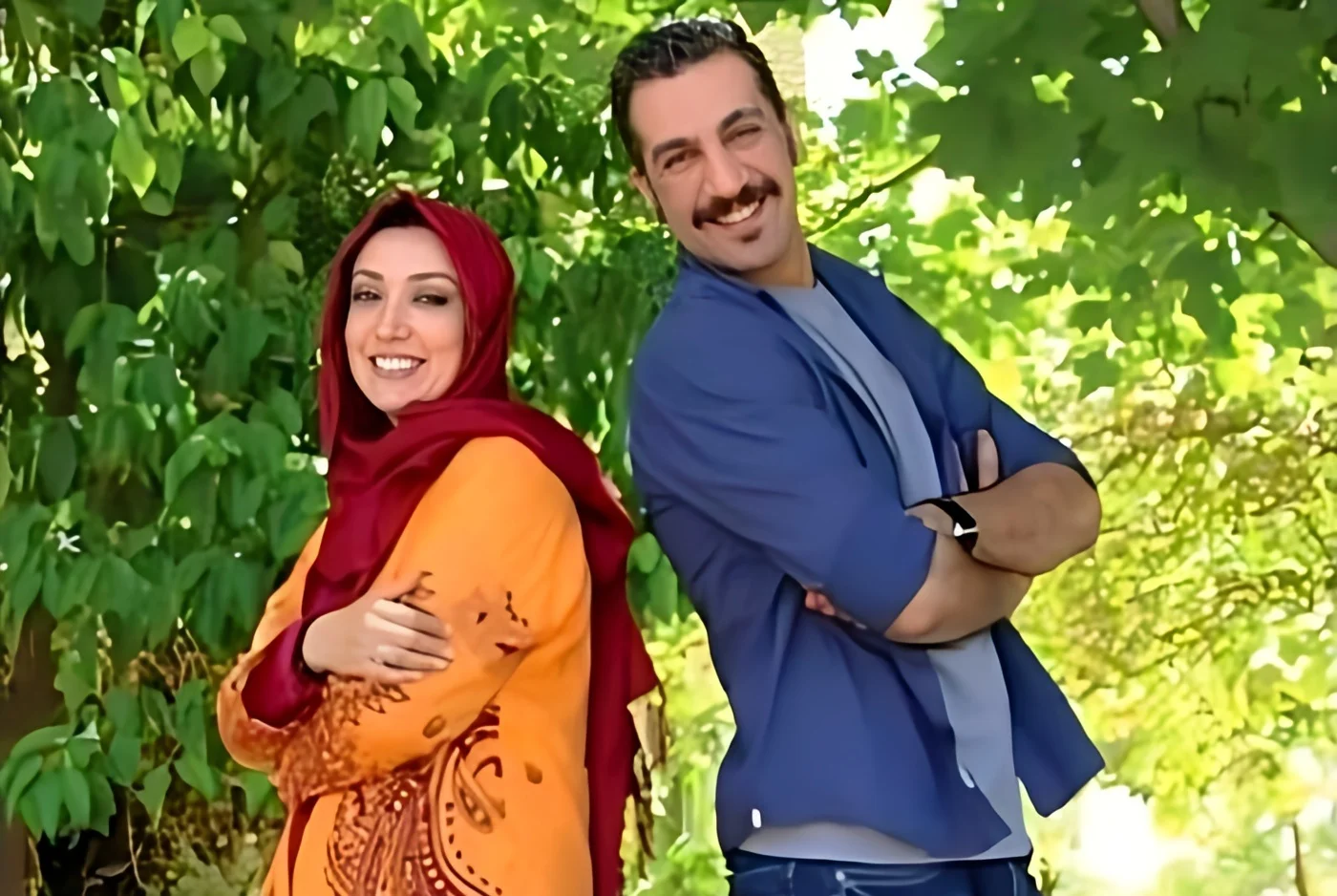 محمد نادری و همسرش نگار عابدی