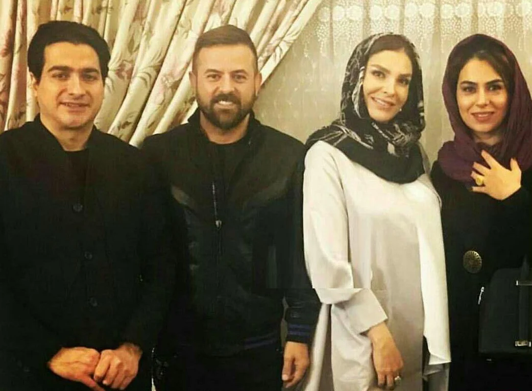 هومن سیدی و همسرش⁩