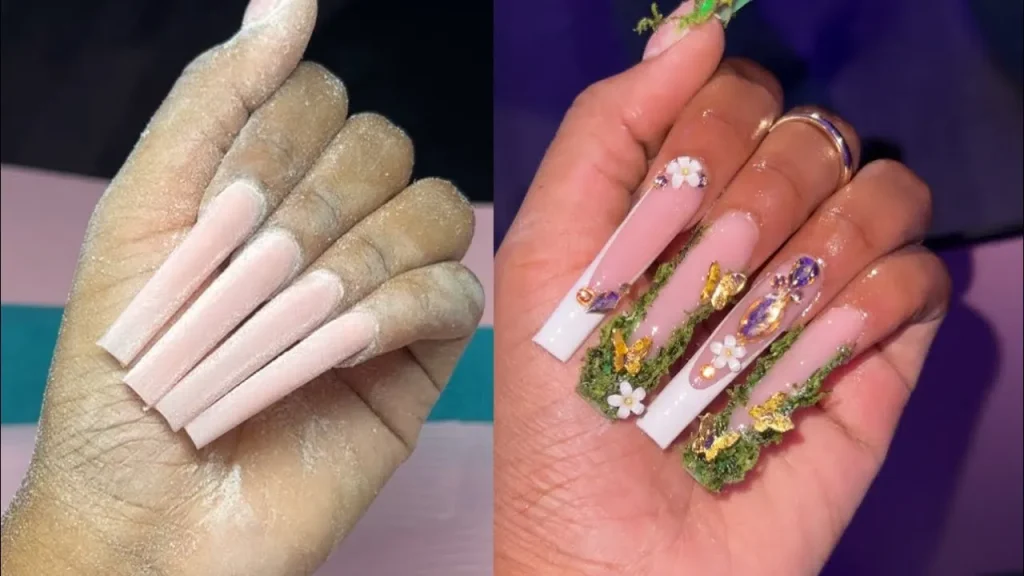 ناخن بلند و تزئین شده