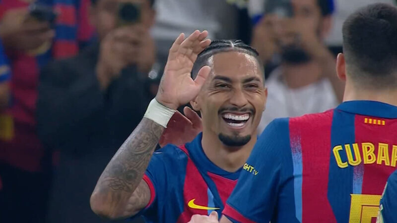 رافینیا با دبل شگفت‌انگیز، بارسلونا را به جشن گل پنجم رساند!