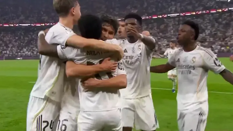 گل دوم رئال ماردید به بارسلونا گونزالو گارسیا