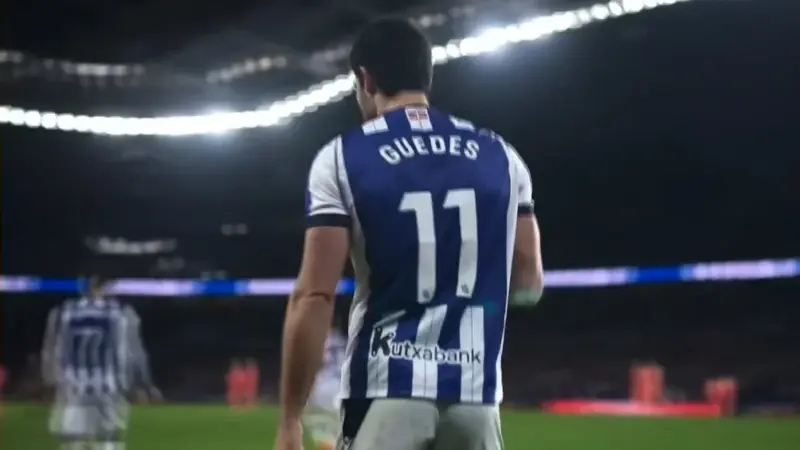 گل دوم رئال سوسیداد به بارسلونا (گونچالو گوئدس)