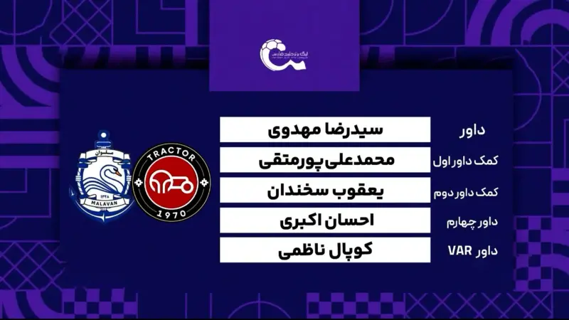 تراکتور – ملوان (کارشناسی داوری)