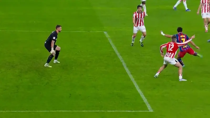 گل اول بارسلونا به بیلبائو (فران تورس)