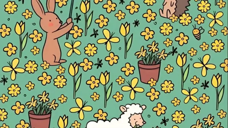 چالش دیدنی: آیا می‌توانید زنبور پنهان میان گل‌ها را در 7 ثانیه پیدا کنید؟