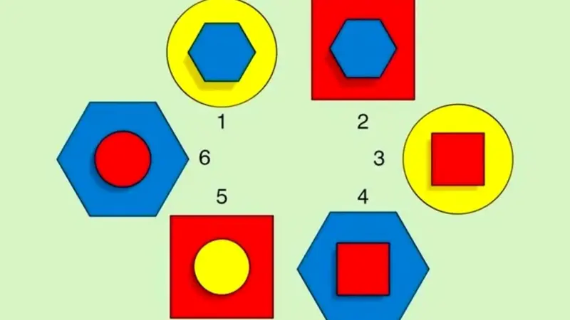 تست هوش چالش‌برانگیز: کدام شکل هندسی واقعاً متفاوت است؟