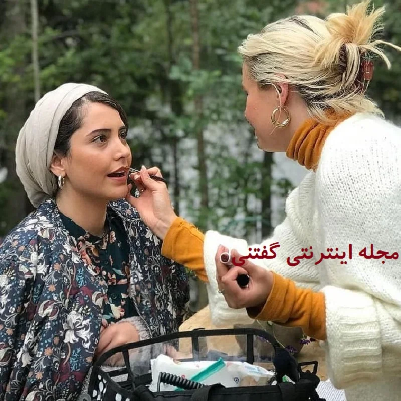 شبنم قربانی در پشت صحنه فیلم اولین برف 1