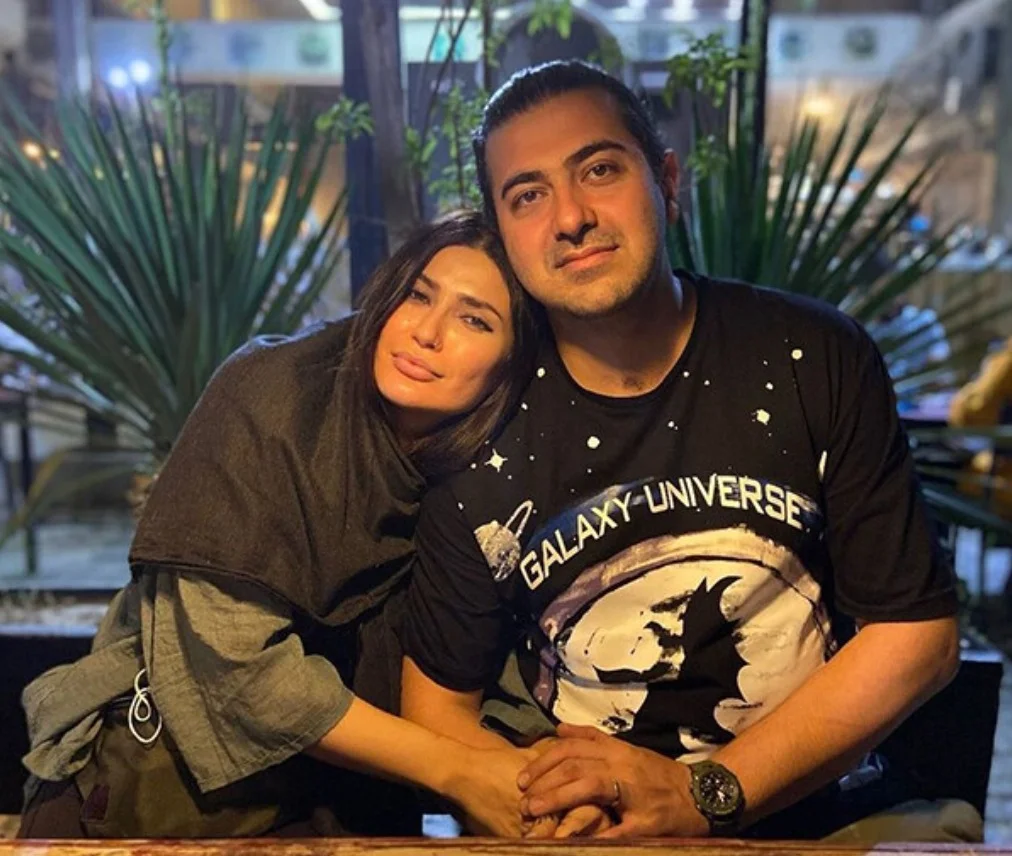 شیوا طاهری و همسرش