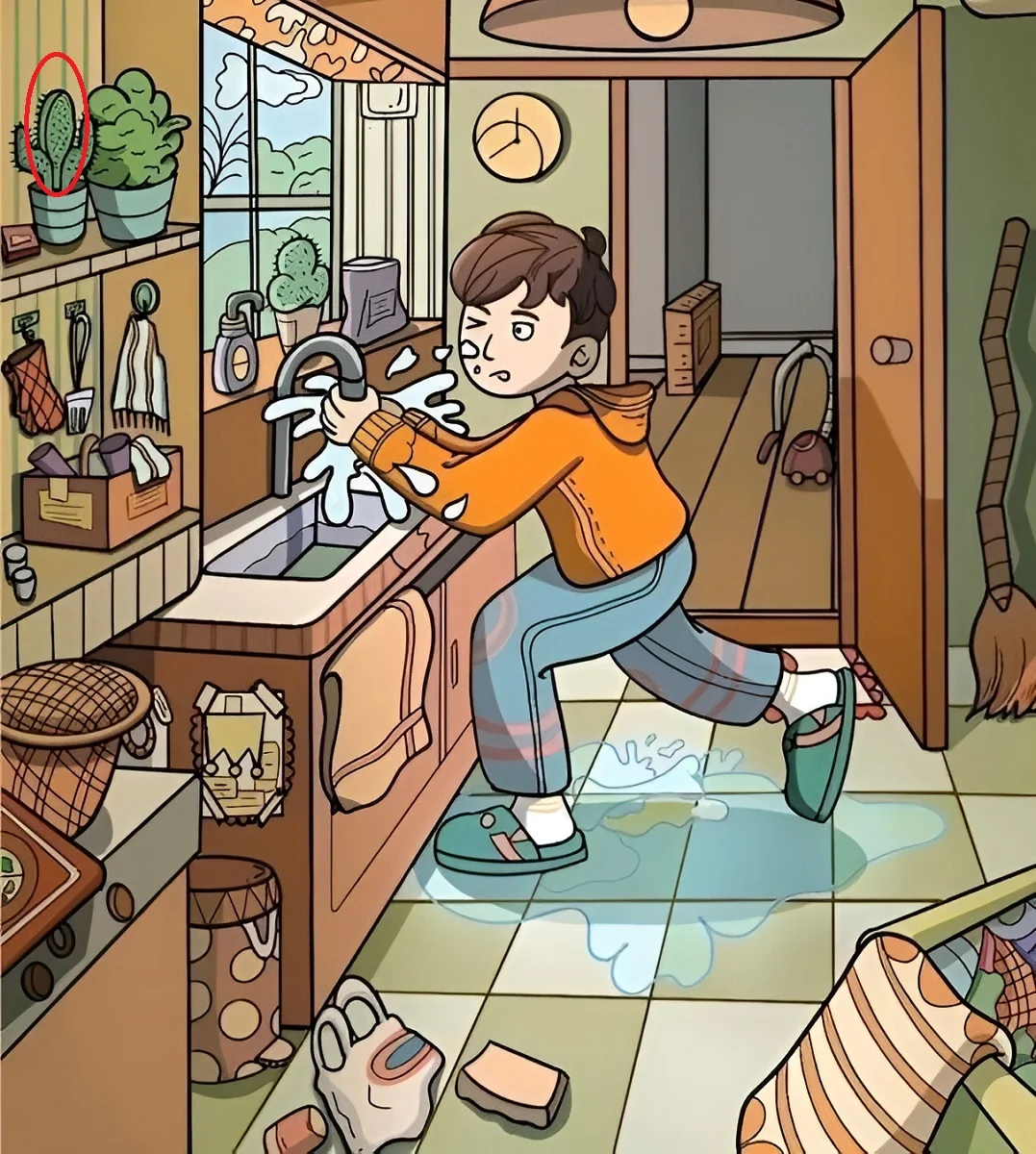 پاسخ تست بینایی یافتن شانه در آشپزخانه