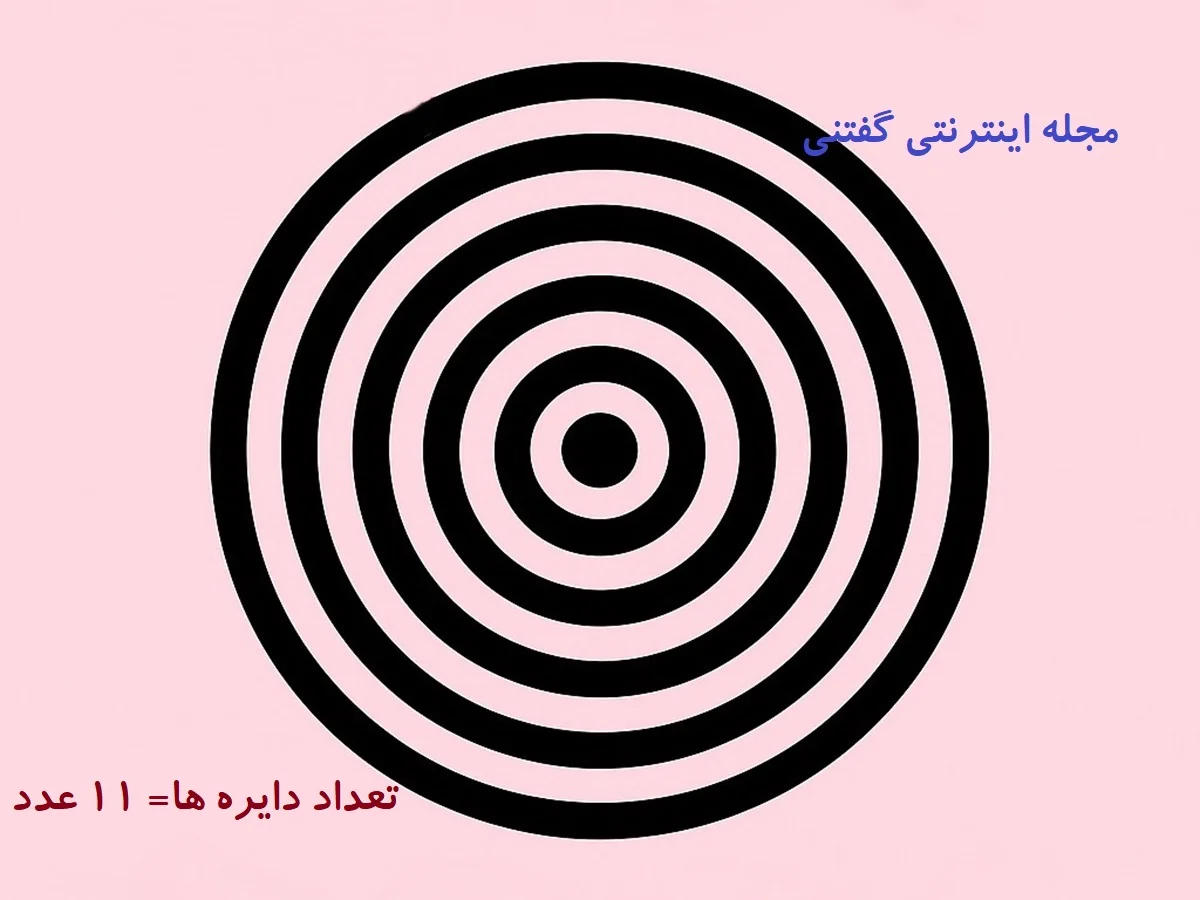 پاسخ تست هوش تعداد دایره های داخل تصویر