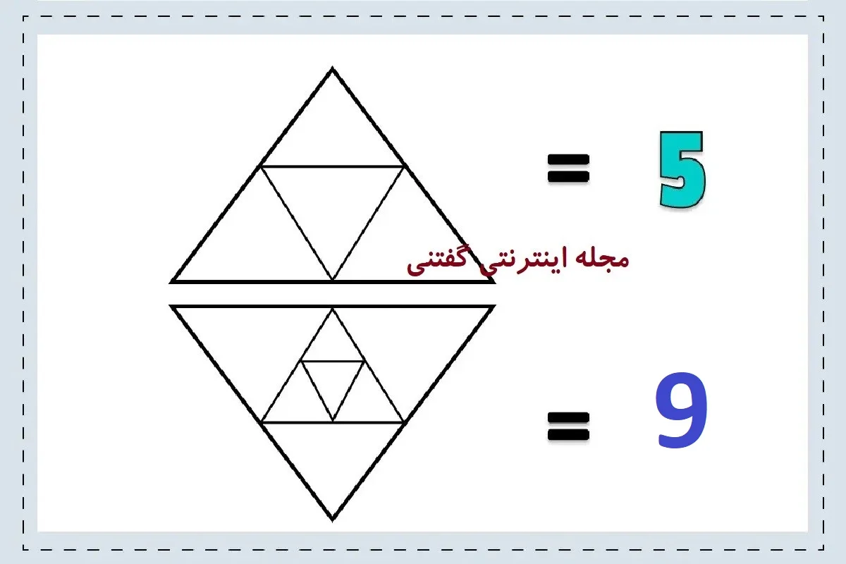 hso تست هوش تعداد مثلث های داخل مثلث