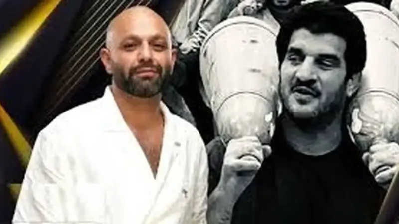 سنگ تمام صابر ابر برای جهان پهلوان رسول خادم