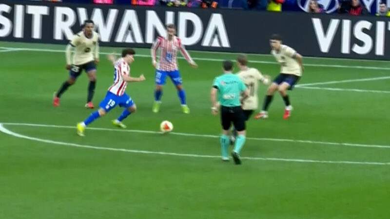 گل چهارم اتلتیکومادرید به بارسلونا (خولیان آلوارز)