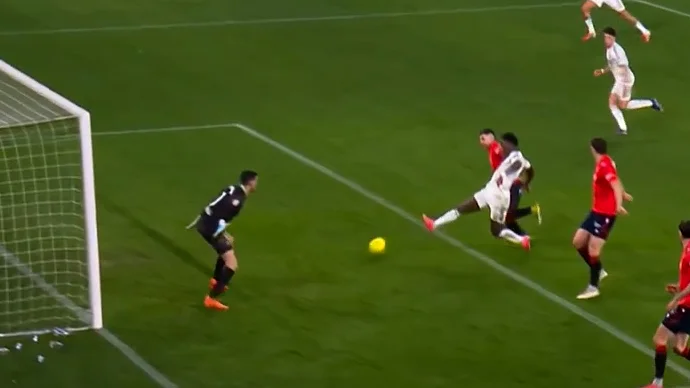 گل اول رئال مادرید به اوساسونا (وینیسیوس)