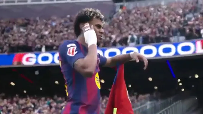 گل دوم بارسلونا به ویارئال (لامین یامال) - تصویر شاخص