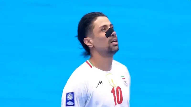 گل اول فوتسال ایران به اندونزی حسین طیبی