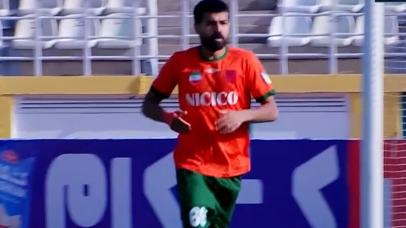 گل اول مس رفسنجان به پیکان رضا جبیره