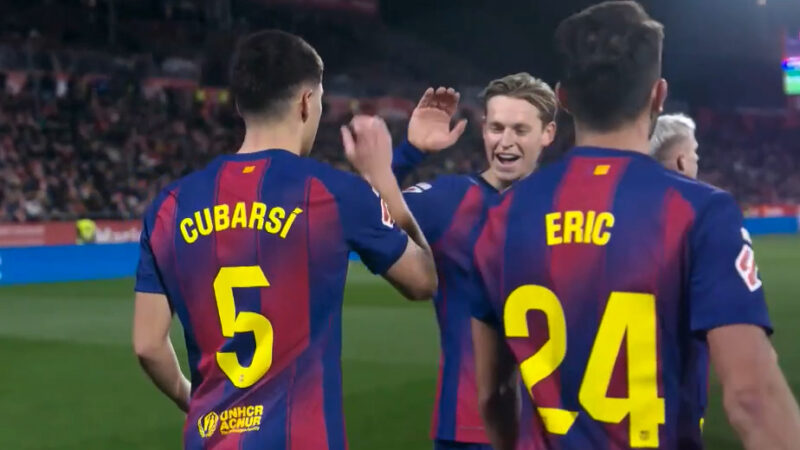 گل اول بارسلونا به خیرونا (پائو کوبارسی)