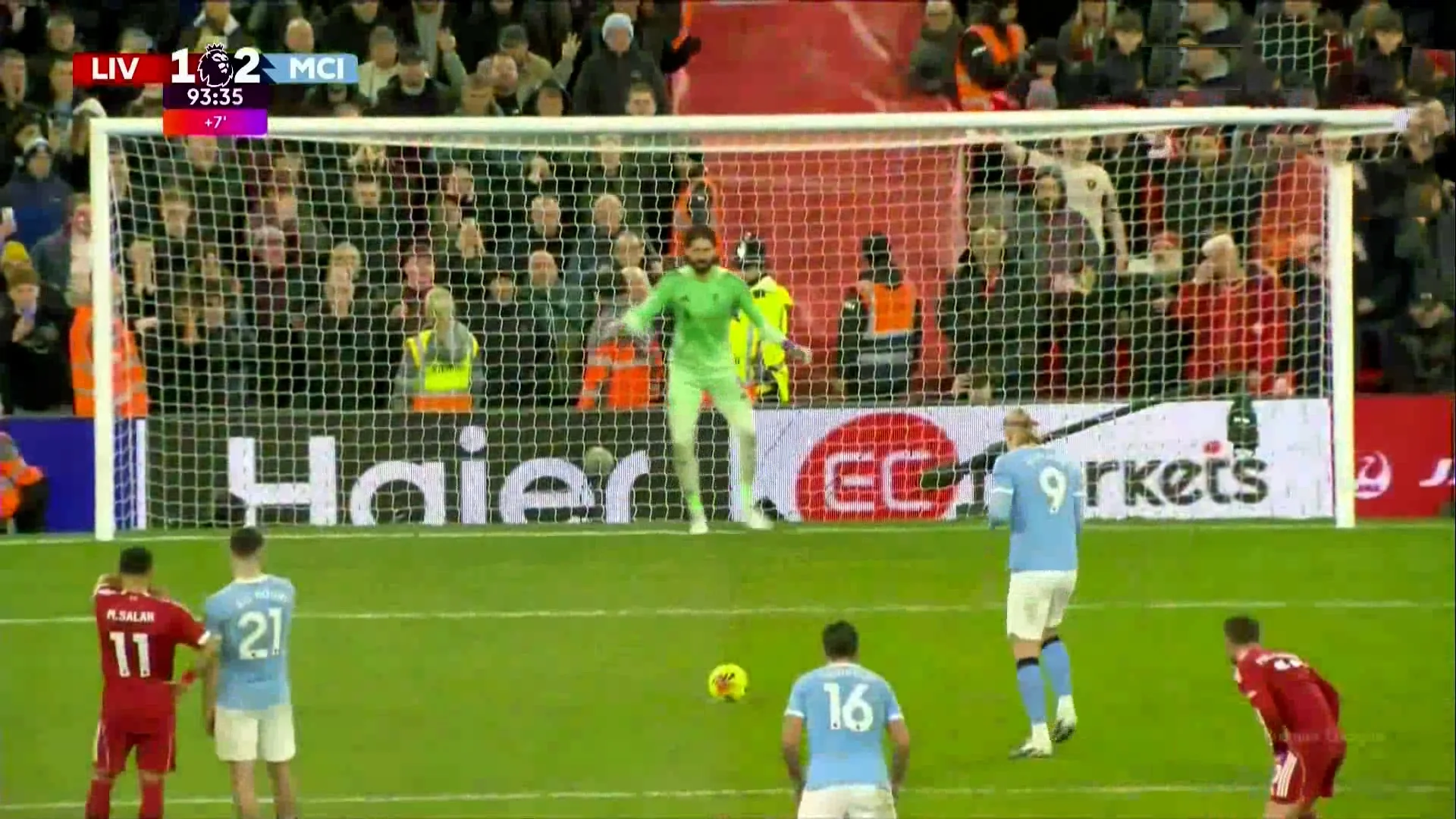 هالند با پنالتی در دقیقه آخر، لیورپول را شوکه کرد! - تصویر شاخص