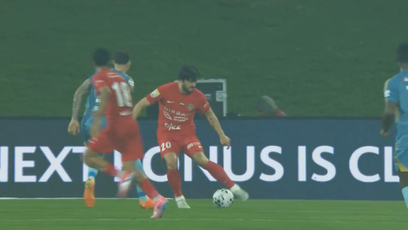 گل پنجم شباب الاهلی به الظفره (پاس گل آزمون)