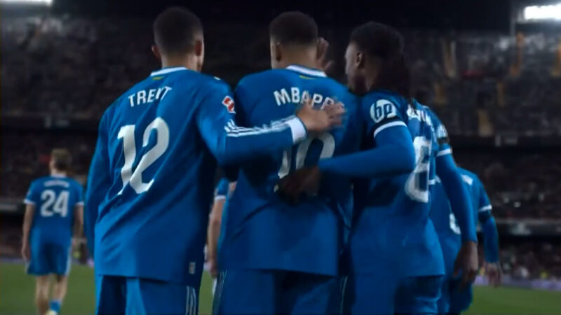 گل دوم رئال مادرید به والنسیا (کیلیان امباپه)