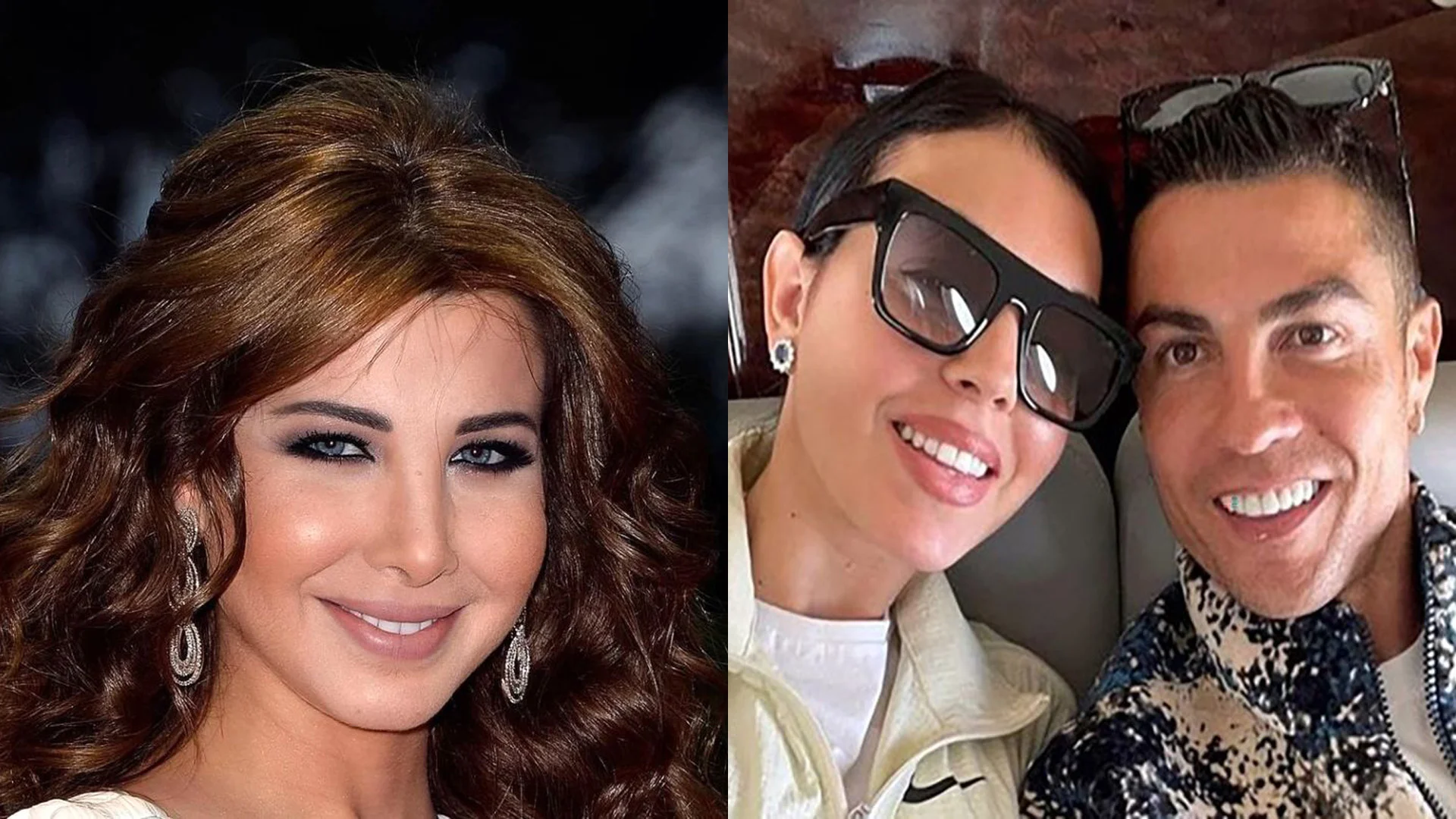 عکس | نانسی عجرم (خواننده چشم رنگی ) در کنار رونالدو و چهره خشمگین جورجینا! - تصویر شاخص