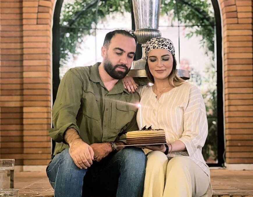 سورپرایز عاشقانه نیلوفر پارسا برای شوهرش در روز تولد / چه کیک باحالی