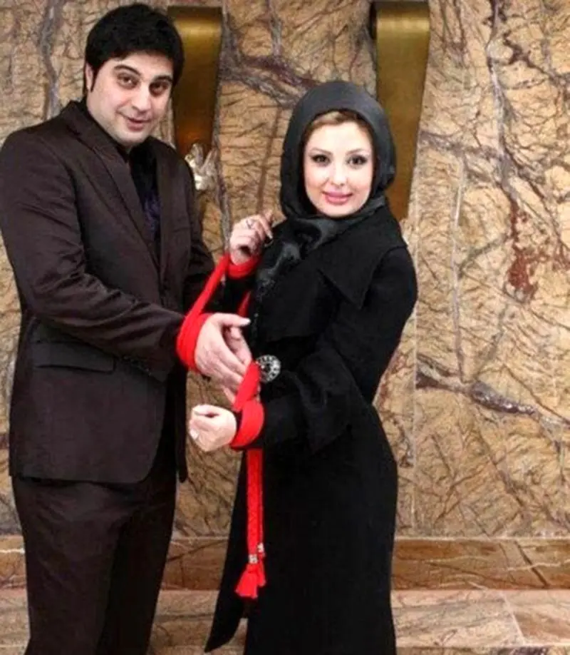 نیوشا ضیغمی و همسرش