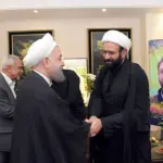 عکس| حضور متفاوت حسن روحانی در منزل شهید لاریجانی