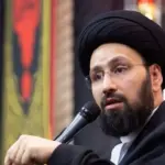 عکس| سید علی خمینی در کودکی کنار پدربزرگش؛ دهۀ 60