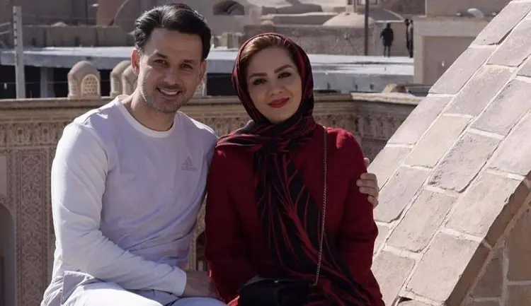مبینا نصیری و همسرش