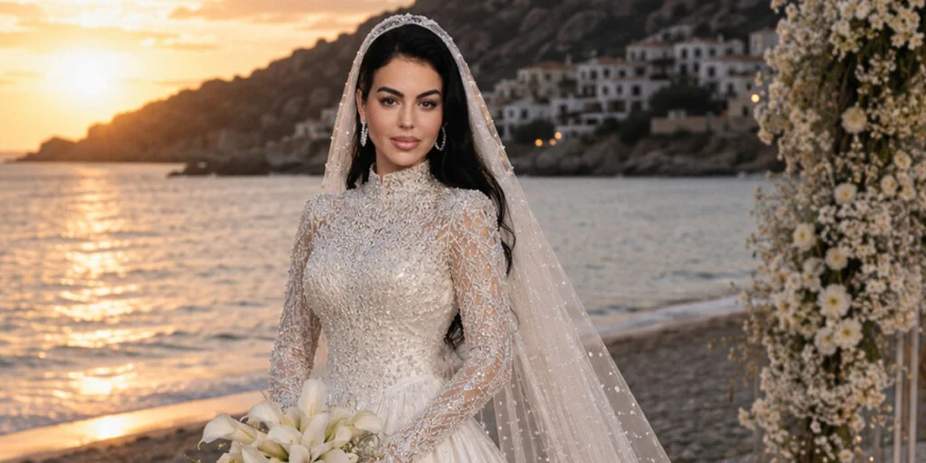 لباس عروس جورجینا رودریگز لو رفت؛ همسر رونالدو چه استایل زیبایی داره؟ - تصویر شاخص