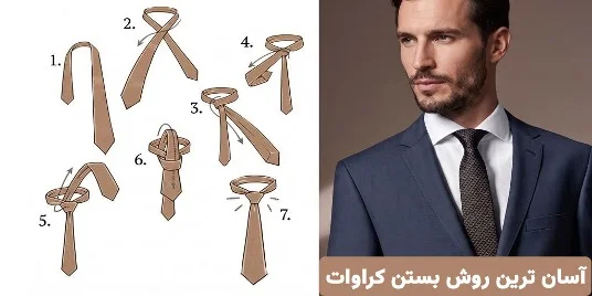 آموزش گام‌به‌گام آسان‌ترین روش بستن کراوات؛ در چند ثانیه حرفه‌ای شوید! - تصویر شاخص