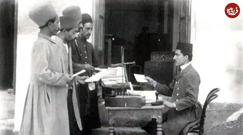 نمایی از تلگرافخانه در دوره قاجار