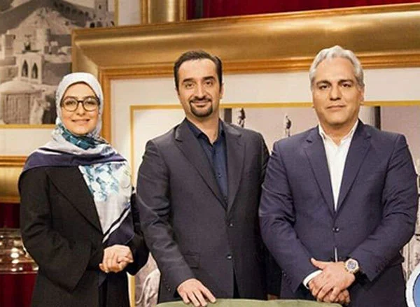 نیما کرمی و زینب زارع در دورهمی نیما کرمی و زینب زارع در دورهمی