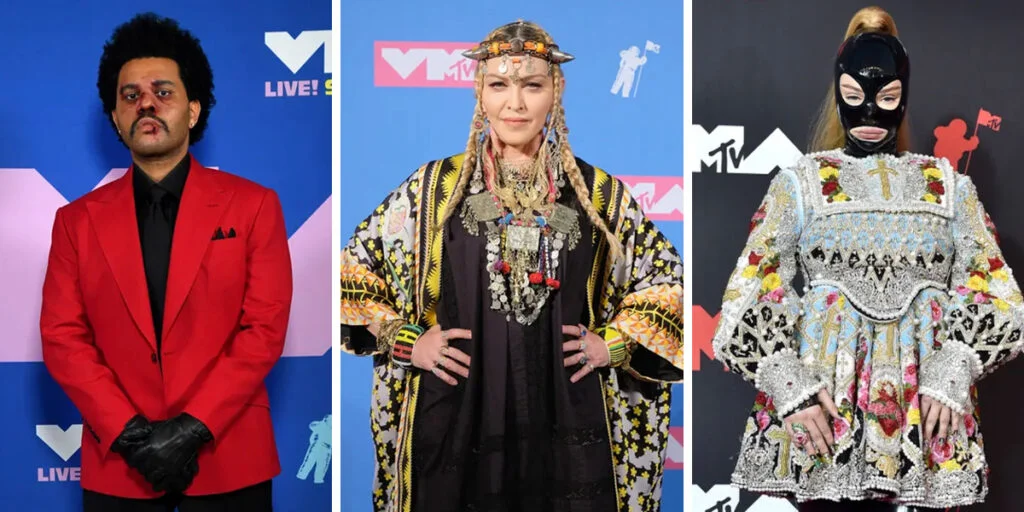 لباس‌های جنجالی VMAs که فرش قرمز را به صحنه‌ای بی‌نظیر تبدیل کردند!